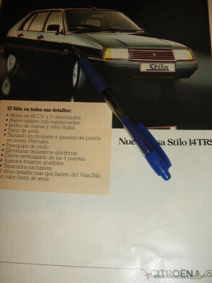 Coches y Motocicletas: PUBLICIDAD DEL CITROEN VISA STILO 14 TRS. 60 CV.