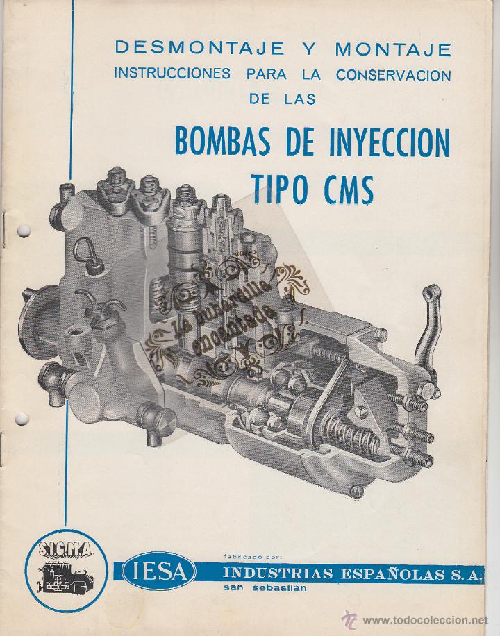 Voitures et Motocyclettes: CATALOGO EMPRESA IESA - BOMBAS DE INYECCION TIPO CMS - A&Ntilde;O 1965 -