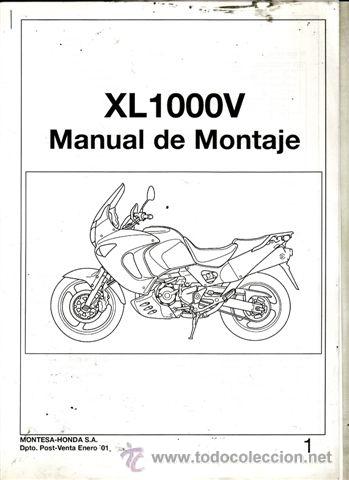 Coches y motocicletas: MANUAL DE MONTAJE HONDA XL 1000 V A&Ntilde;O 2001. (ORIGINAL) 20 PAGINAS.