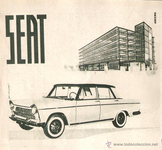 Coches y motocicletas: Seat. Publicidad revista de1961. 17 x 16 cms.- Vell i Bell