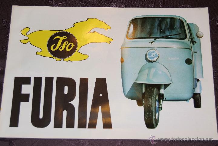 Automobili e Motociclette: ISO FURIA, FOLLETO DESPLEGABLE PUBLICITARIO ORIGINAL