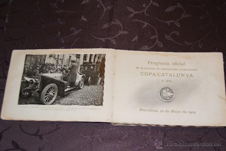 Automobili e Motociclette: COPA CATALUNYA 1909 SEGUNDO A&Ntilde;O PROGRAMA OFICIAL ORIGINAL
