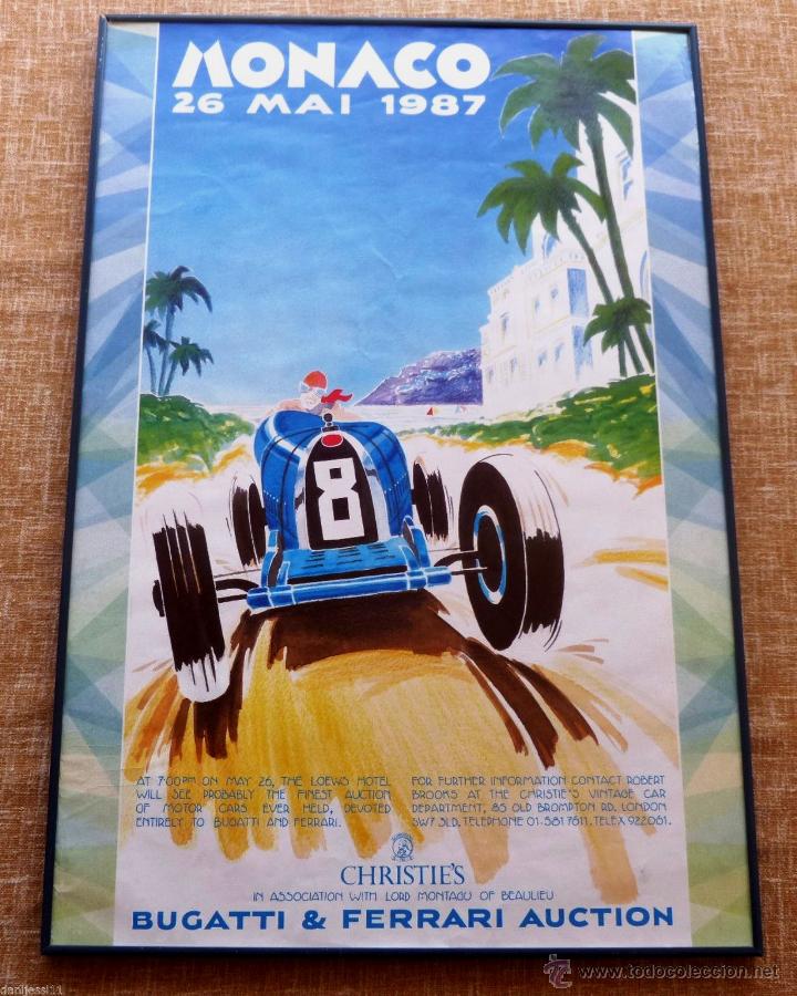 Coches y motocicletas: Poster MONACO , 1987, Bugatti Type 35 - Foto 1
