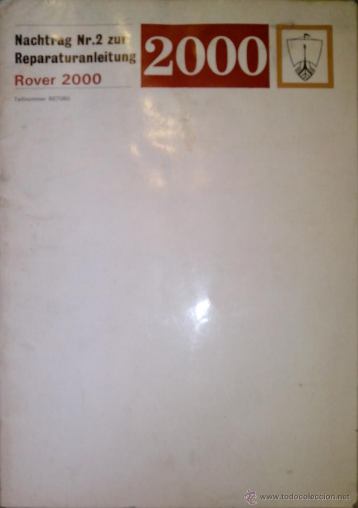 Coches y motocicletas: BL ROVER 2000 - SUPLEMENTO DEL MANUAL DE REPARACI&Oacute;N (N&ordm; 2) / IDIOMA: GERMAN