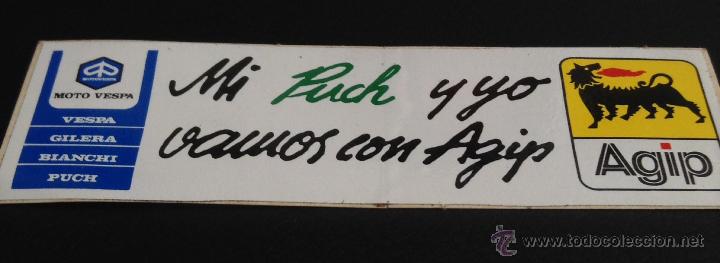 Coches y Motocicletas: pegatina adhesivo puch agip moto vespa a&ntilde;os 80