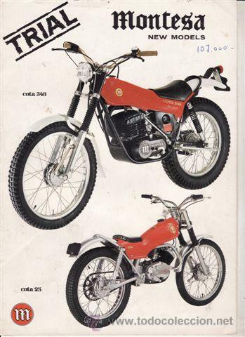 Coches y Motocicletas: CATALOGO PUBLICITARIO GAMA MONTESA TRIAL (ORIGINAL) IDIOMA ESPA&Ntilde;OL. 4 CARAS.