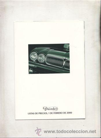 Coches y Motocicletas: LISTA DE PRECIOS JAGUAR DAIMLER SEPTIEMBRE 1999 (ORIGINAL) IDIOMA ESPA&Ntilde;OL 7 PAGINAS DESPLEGABLE.