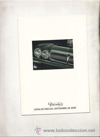 Coches y Motocicletas: LISTA DE PRECIOS JAGUAR DAIMLER FEBRERO 2000 (ORIGINAL) IDIOMA ESPA&Ntilde;OL 7 PAGINAS DESPLEGABLE.