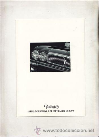 Coches y Motocicletas: LISTA DE PRECIOS JAGUAR DAIMLER SEPTIEMBRE 2000 (ORIGINAL) IDIOMA ESPA&Ntilde;OL 7 PAGINAS DESPLEGABLE.