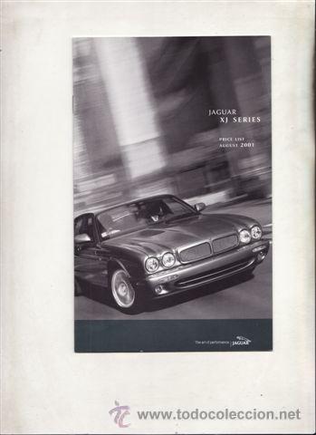 Coches y Motocicletas: PRINCE LIST JAGUAR XJ SERIES AUGUST 2001 (ORIGINAL) IDIOMA INGLES 12 PAGINAS.