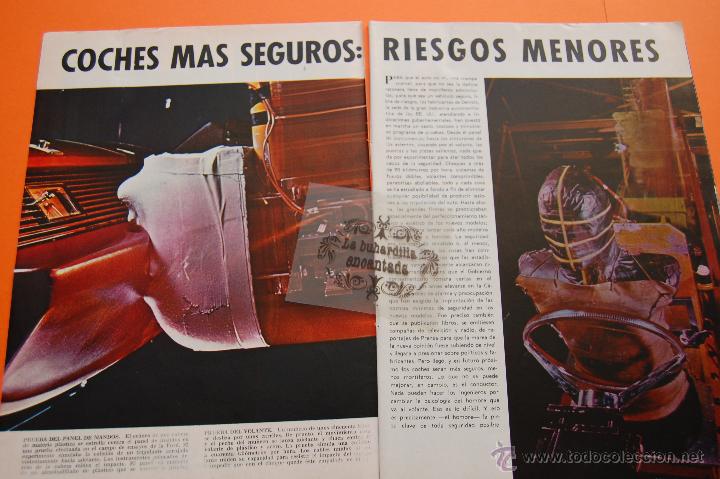 Automobili e Motociclette: ARTICULO REVISTA 1966 - PREUBAS DE SEGURIDAD DE LA EPOCA MAGNIFICAS FOTOS - 10 PAG.