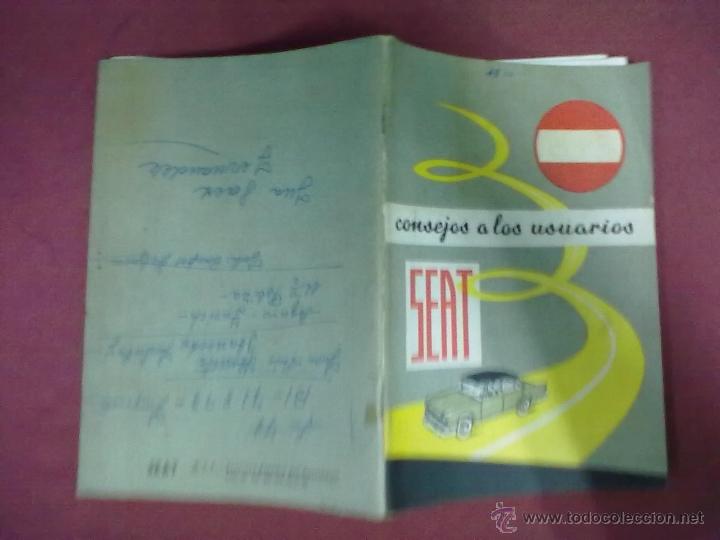 Coches y motocicletas: GUIA CONSEJOS A LOS USUARIOS SEAT 31&ordm; EDICION XII-1965