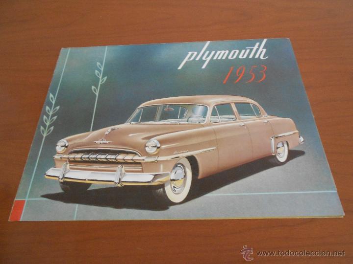Voitures et Motocyclettes: CATALOGO DESPLEGABLE COCHE PLYMOUTH - 1953