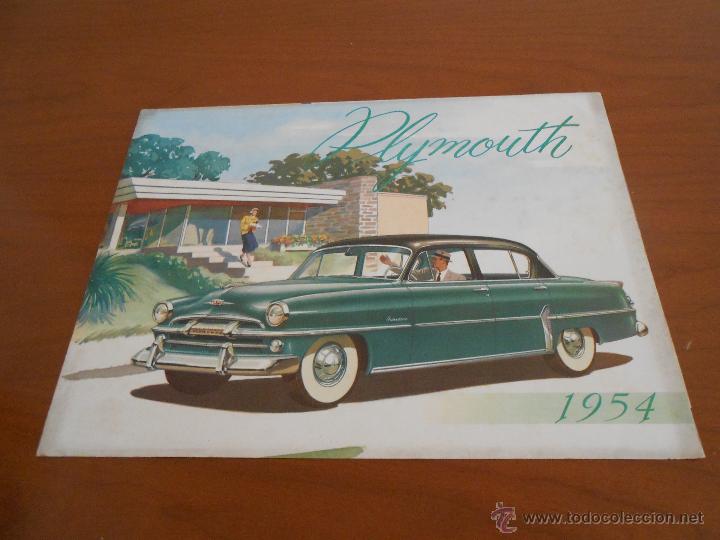 Voitures et Motocyclettes: CATALOGO DESPLEGABLE  COCHE  PLYMOUTH - 1954