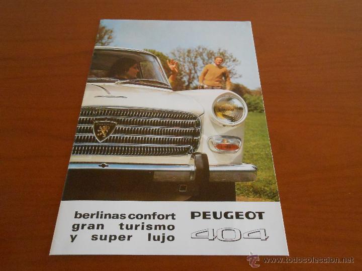 Coches y Motocicletas: PEUGEOT 404 BERLINAS Y TURISMO SUPER LUJO - CATALOGO PUBLICITARIO A&Ntilde;OS 60