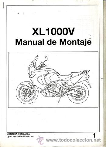 Coches y motocicletas: MANUAL DE MONTAJE HONDA XL 1000 V A&Ntilde;O 2001 20 PAGINAS.