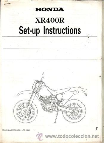 Coches y motocicletas: SET UP INSTRUCTIONS HONDA XR 400R A&Ntilde;O 1995 16 PAGES. IDIOMA INGLES.