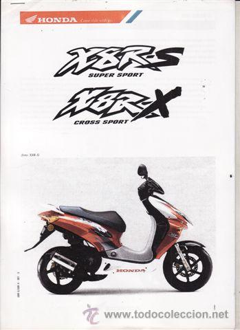 Coches y motocicletas: MANUAL DE PRESENTACION HONDA X8RS SUPER SPORT. HONDA X8RX CROSS SPORT.
