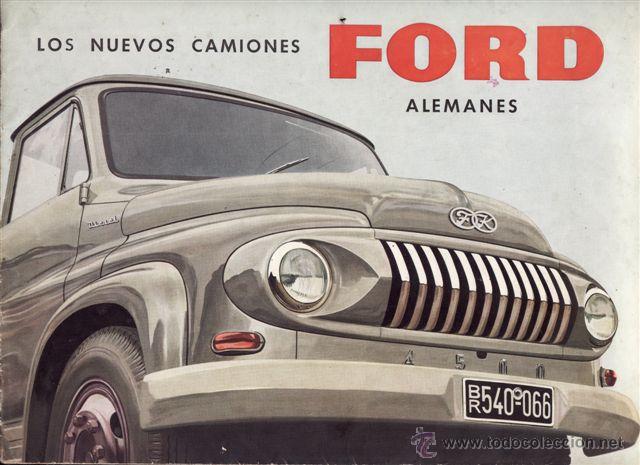 Automobili e Motociclette: CATALOGO PUBLICITARIO FORD CAMIONES (ORIGINAL) IDIOMA ESPA&Ntilde;OL DESPLEGABLE 11 PAGINAS.
