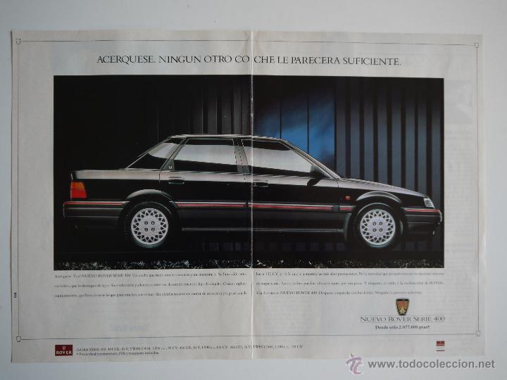 Coches y motocicletas: ANUNCIO PUBLICITARIO ROVER SERIE 200 ESPA&Ntilde;OL 1991