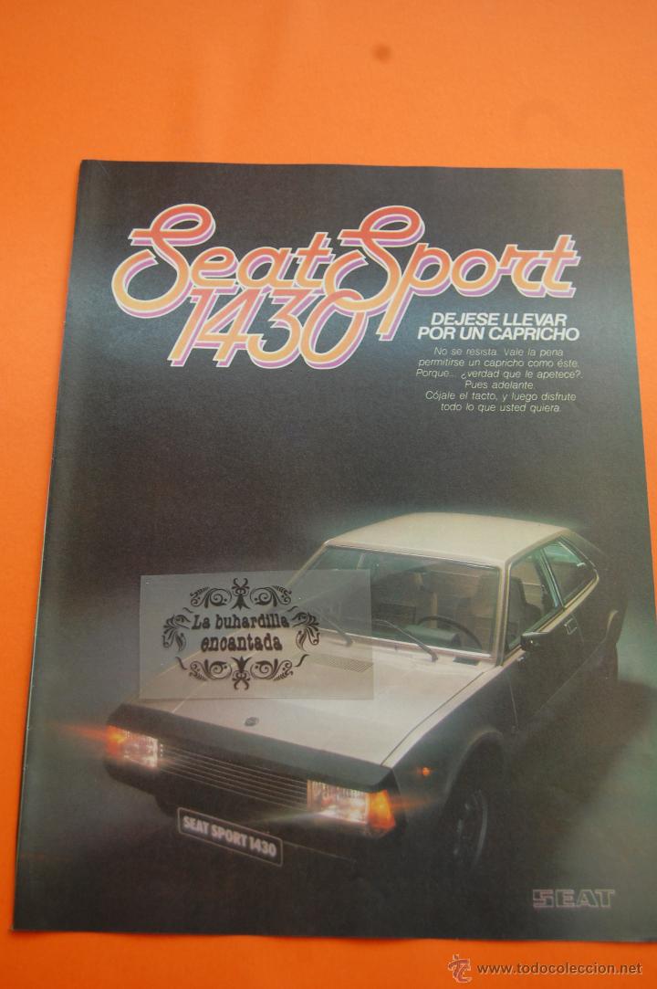 Voitures et Motocyclettes: PUBLICIDAD 1979 - COLECCION COCHES - SEAT - SPORT 1430
