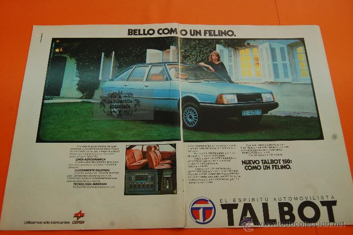 Coches y motocicletas: PUBLICIDAD 1980 - COLECCION COCHES - TALBOT - 150 DOBLE PAGINA
