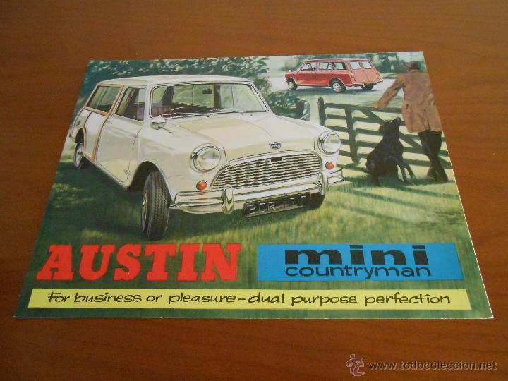 Cars and Motorcycles: CATALOGO DESPLEGABLE COCHE AUSTIN MINI COUNTRYMAN - ORIGINAL INGLES