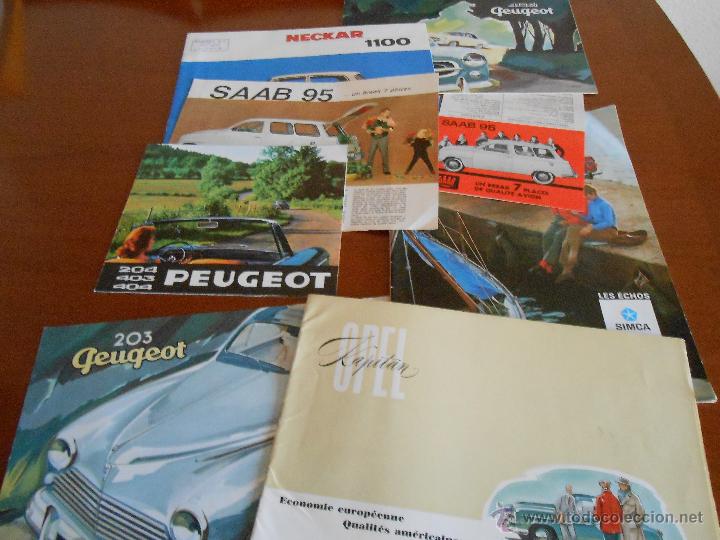 Cars and Motorcycles: LOTE DE 8 CATALOGOS COCHE DIFERENTES EN FRANCES - COCHES A&Ntilde;OS 50-60