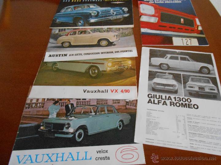 Cars and Motorcycles: LOTE DE 6 CATALOGOS COCHE DIFERENTES EN ESPA&Ntilde;OL - COCHES A&Ntilde;OS 50 Y 60
