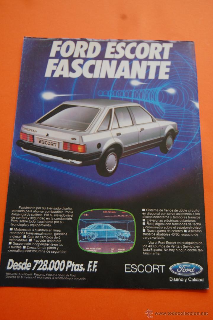 Autos und Motorr&auml;der: PUBLICIDAD 1985 - COLECCION COCHES - FORD - ESCORT