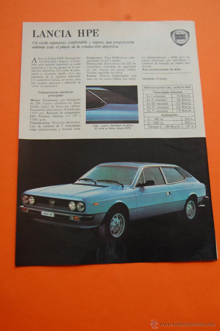 Coches y motocicletas: PUBLICIDAD 1980 - COLECCION COCHES - LANCIA - HPE