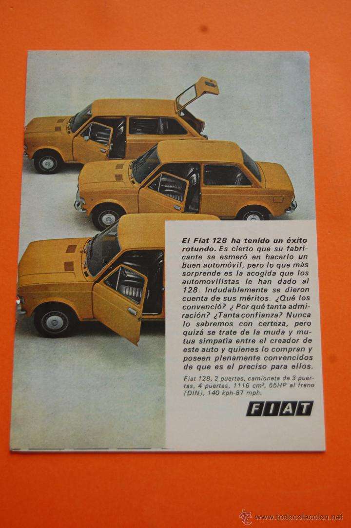 Coches y Motocicletas: PUBLICIDAD 1971 - COLECCION COCHES - FIAT - FIAT 128