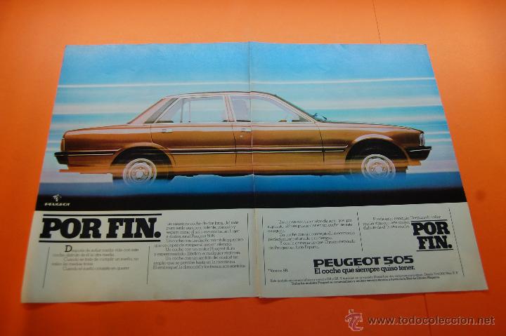 Coches y Motocicletas: PUBLICIDAD 1980 - COLECCION COCHES - PEUGEOT - 505 DOBLE PAGINA