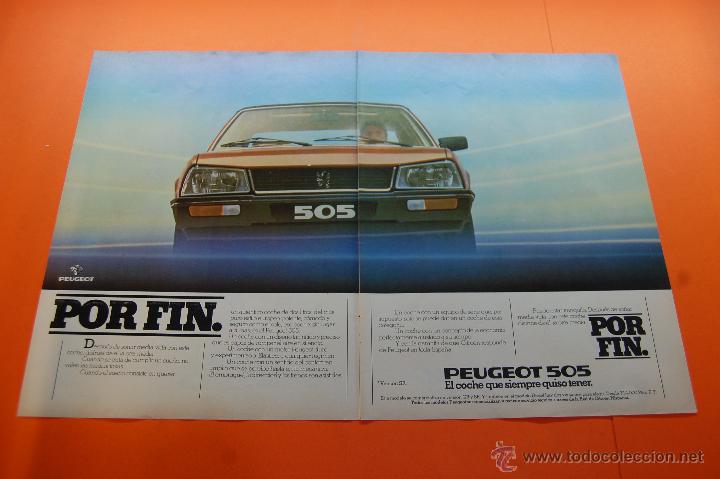 Coches y Motocicletas: PUBLICIDAD 1980 - COLECCION COCHES - PEUGEOT - 505 DOBLE PAGINA