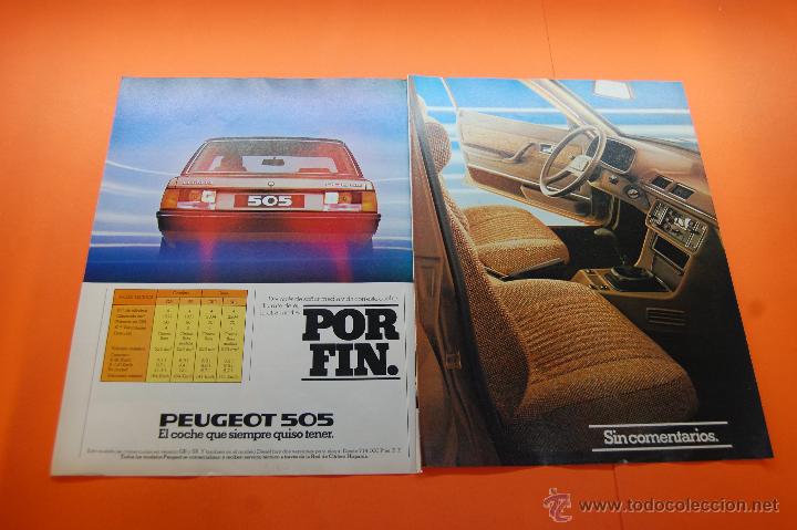 Coches y Motocicletas: PUBLICIDAD 1980 - COLECCION COCHES - PEUGEOT - 505 DOBLE PAGINA