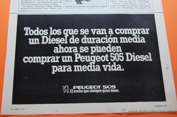 Coches y Motocicletas: PUBLICIDAD 1985 - COLECCION COCHES - PEUGEOT - 505