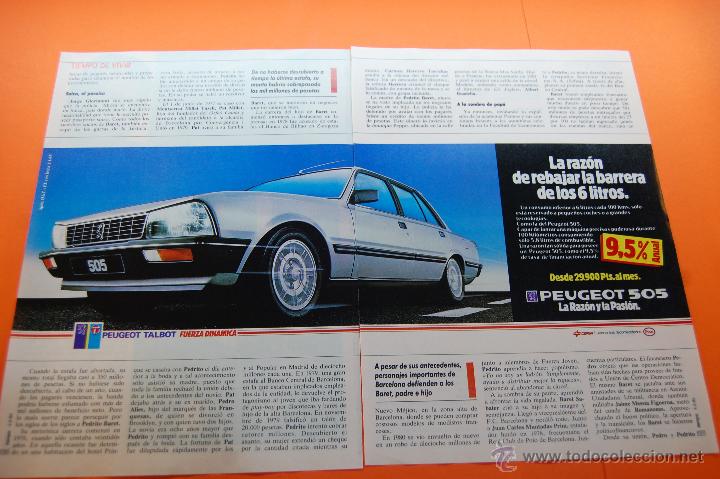 Coches y Motocicletas: PUBLICIDAD 1985 - COLECCION COCHES - PEUGEOT TALBOT - 505 DOBLE PAGINA