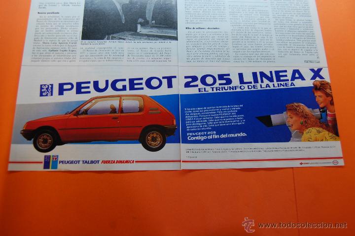 Coches y Motocicletas: PUBLICIDAD 1985 - COLECCION COCHES - PEUGEOT TALBOT - 205 LINEA X  DOBLE PAGINA