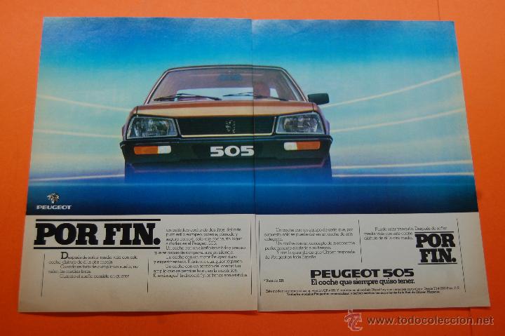 Coches y Motocicletas: PUBLICIDAD 1980 - COLECCION COCHES - PEUGEOT - 505 SR DOBLE PAGINA