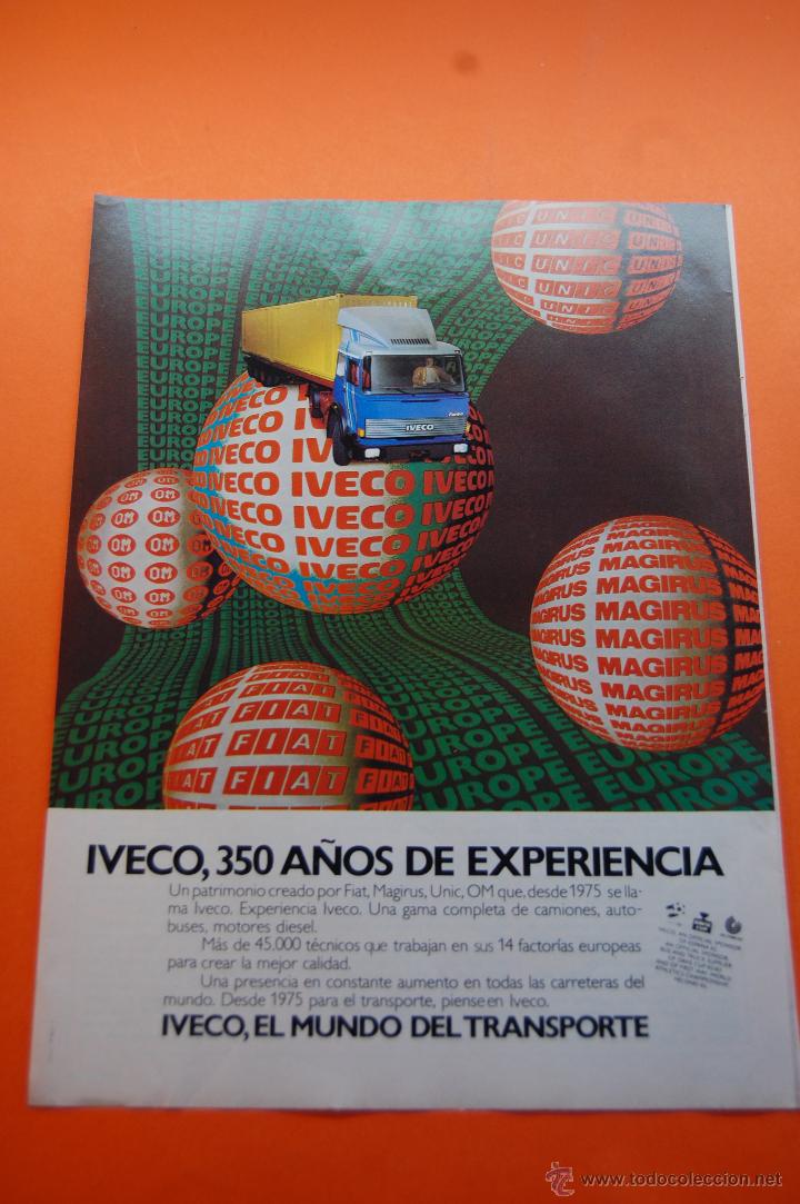 Coches y motocicletas: PUBLICIDAD 1982 - COLECCION COCHES - IVECO - SPONSOR OFICIAL MUNDIAL FUTBOL ESPA&Ntilde;A 82