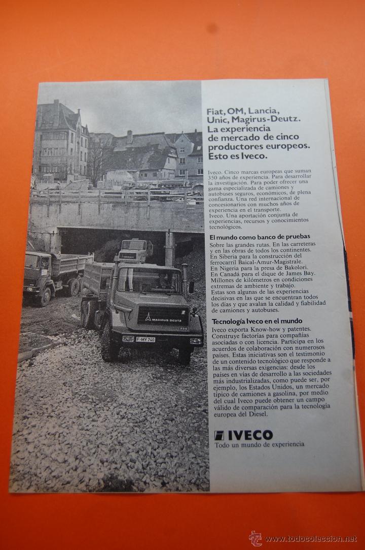 Coches y motocicletas: PUBLICIDAD 1979 - COLECCION COCHES - IVECO - FIAT OM LANCIA MAGIRUS-DEUTZ