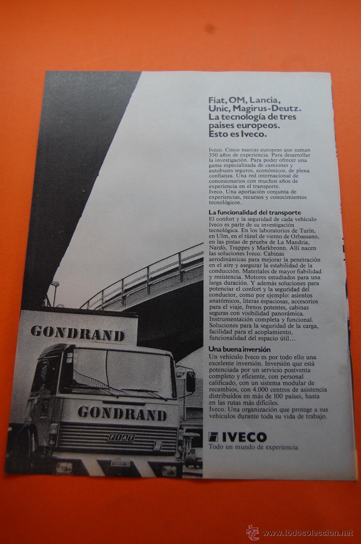 Coches y motocicletas: PUBLICIDAD 1979 - COLECCION COCHES - IVECO - FIAT OM LANCIA MAGIRUS-DEUTZ