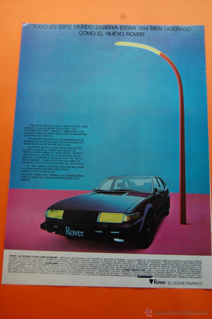 Autos und Motorr&auml;der: PUBLICIDAD 1982 - COLECCION COCHES - ROVER -
