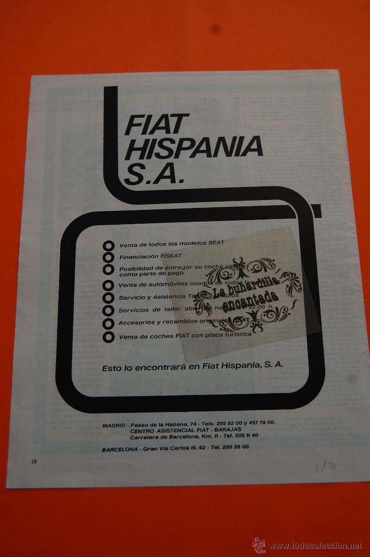 Coches y Motocicletas: PUBLICIDAD 1971 - COLECCION COCHES - FIAT - FIAT HISPANIA S.A.