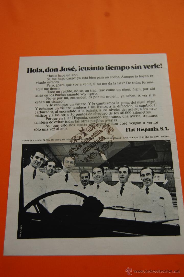 Coches y Motocicletas: PUBLICIDAD 1973 - COLECCION COCHES - FIAT - FIAT HISPANIA S.A.