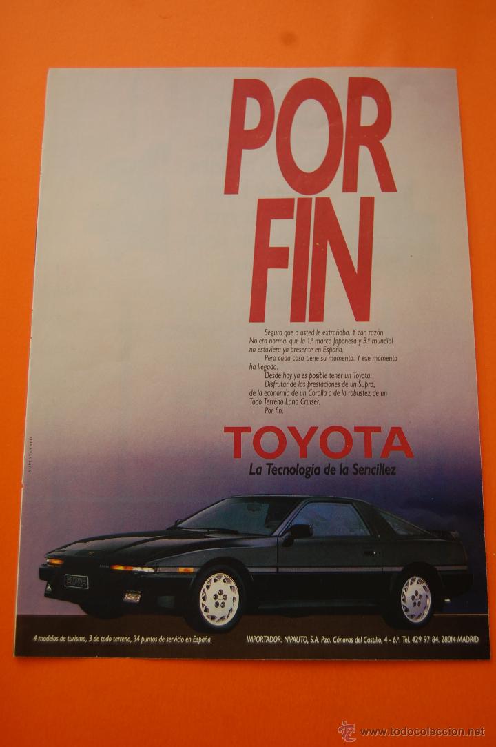 Coches y motocicletas: PUBLICIDAD 1986 - COLECCION COCHES - TOYOTA -