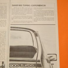 Coches y Motocicletas: PUBLICIDAD 1982 - COLECCION COCHES - SAAB - 900 TURBO