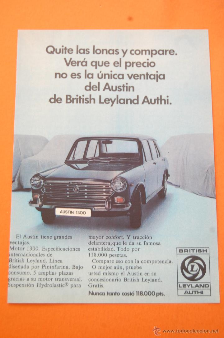Coches y Motocicletas: PUBLICIDAD 1971 - COLECCION COCHES - BRITISH LEYLAND AUTHI - AUSTIN 1300