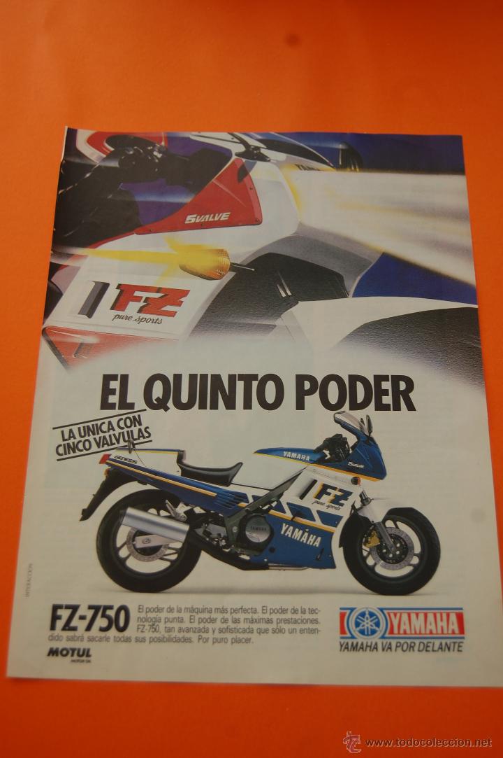 Coches y motocicletas: PUBLICIDAD 1987 - COLECCION COCHES - MOTOS - YAMAHA FZ-750
