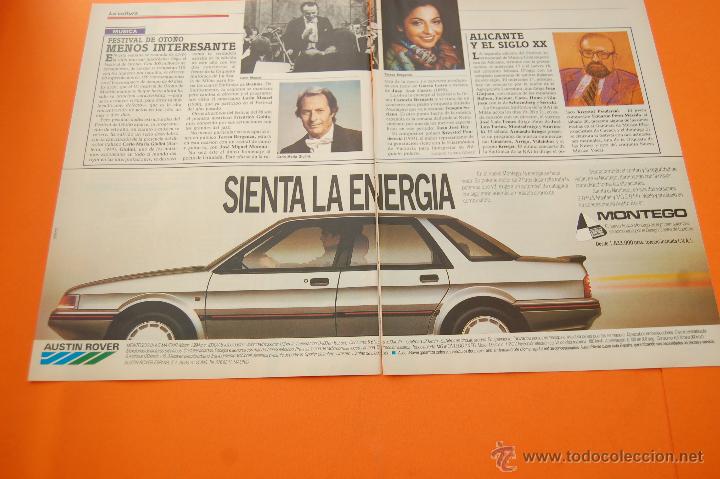 Coches y motocicletas: PUBLICIDAD 1986 - COLECCION COCHES - AUSTIN ROVER - ROVER MONTEGO DOBLE PAGINA